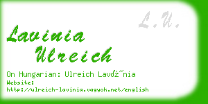 lavinia ulreich business card